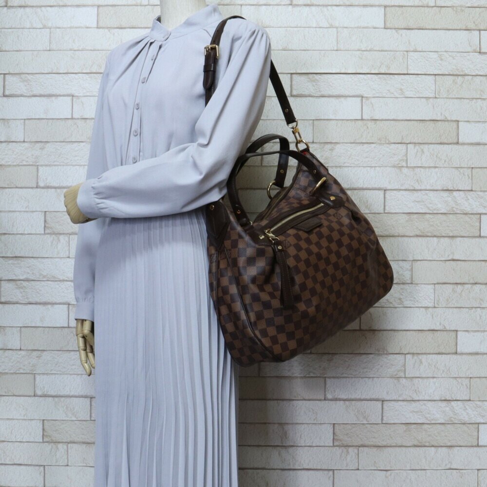 LOUIS VUITTON Authentic Brown Damier Canvas Shoulder Bag - Picture 2 of 6